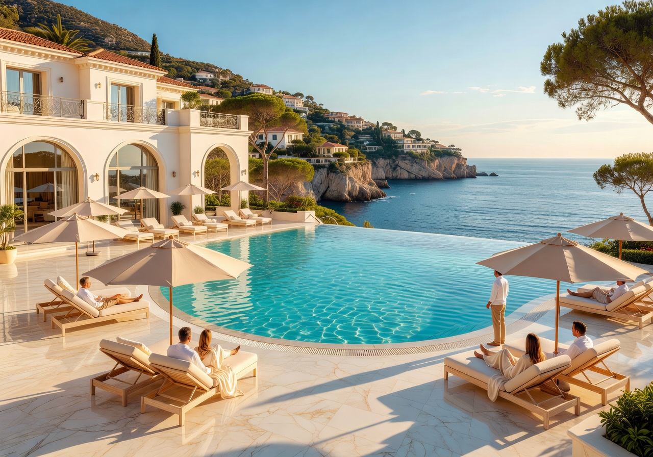 Grand Riviera Luxury Resort in Monaco showing premium pool area